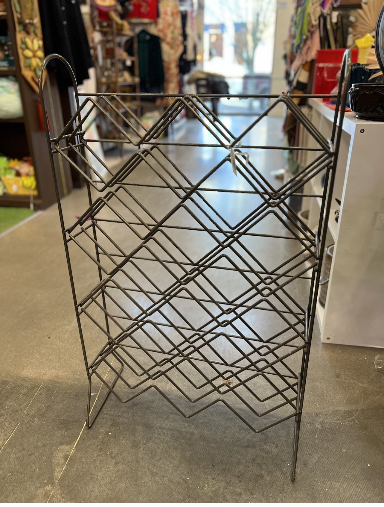 Vintage Metal Wine Rack