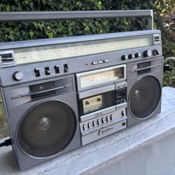 Quasar Panasonic Boombox Ghetto Blaster Stereo Cassette Radio
