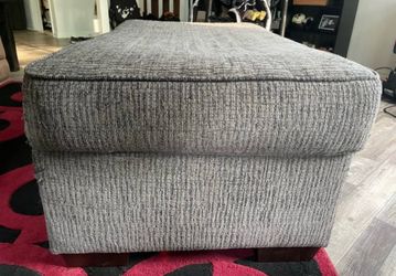Grey footstool ottoman coffee table with storage
