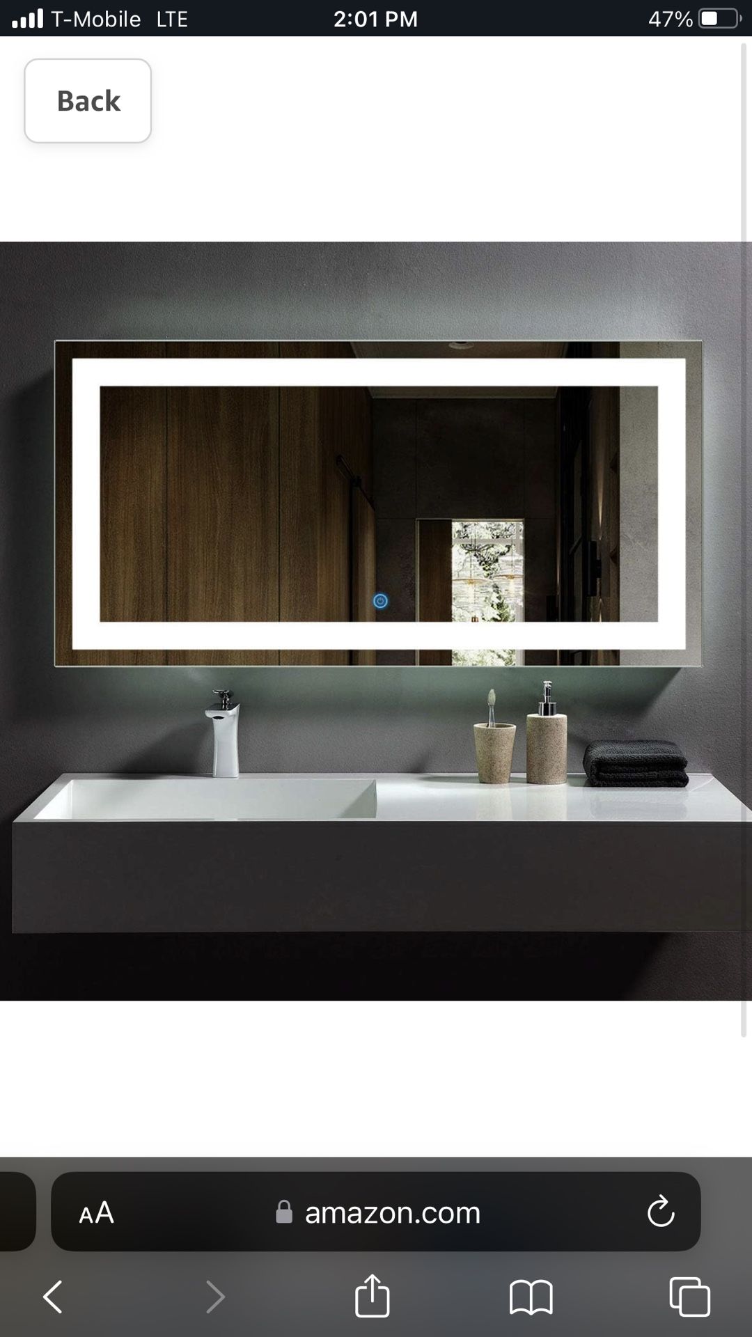 BHBL Led Mirror for Bathroom,Vanity Mirror with Lights 48 x 24 Inch Smart Mirror