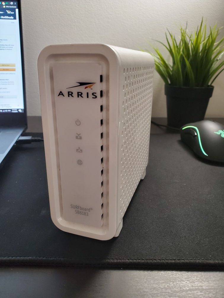 ARRIS Surfboard (16x4) DOCSIS 3.0 Cable Modem, 686 Mbps Max Speed, Certified for Comcast Xfinity, Spectrum, Cox, Cablevision & More (SB6183 White)