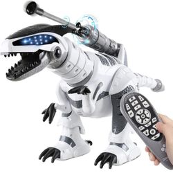 Fistone RC Robot Dinosaur Intelligent Interactive Smart Toy Electronic Remote Controller Robot Walking Dancing Singing with Fight Mode Toys for Kids B