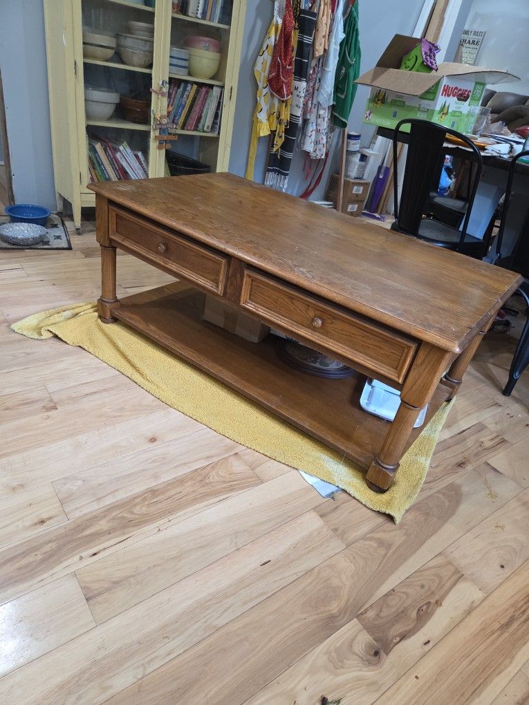Solid Oak Coffee Table