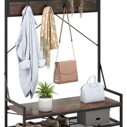 Hall Tree With Bench 