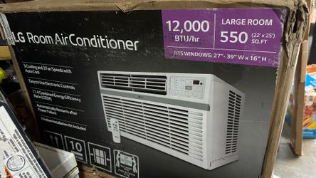 LG 12,000 BTU Window Air Conditioner with Remote , WiFi App, Ultra-Quiet, Washable Filter, Cools 550 Sq. Ft., White (LW1217ERSM1)