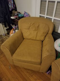 (2) Clean Suede Chairs.