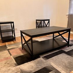 3pc Black Tables For Dining Room New