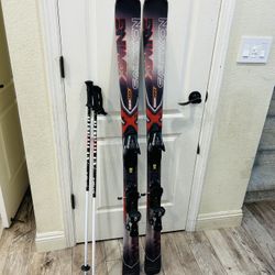 SALOMON SKIS WITH BINDINGS 144cm