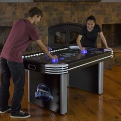NEW Air Hockey Table W/ LED & Dual Blowing Motors, Triumph Sports Air Hockey Table !