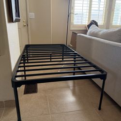 Twin Bed Frame 18 Inch- Plus New Bed Skirt