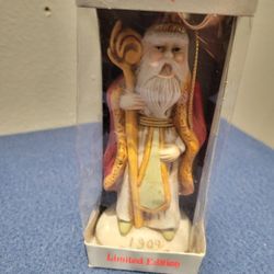 1909 Poland Porcelain Santa Ornament 