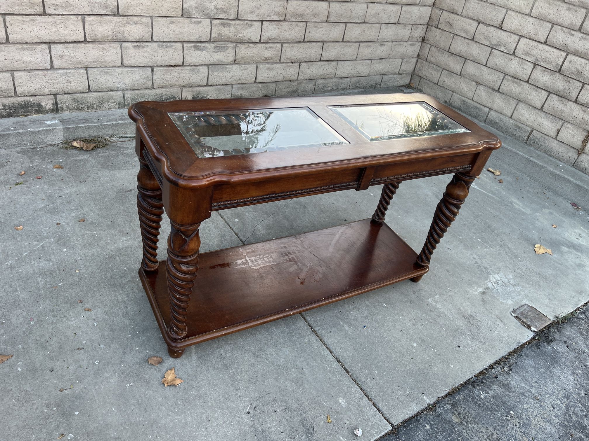 Beveled Glass Sideboard