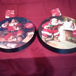 Two Coca-Cola  Bottle Cap  Christmas Wall Decor. Brand New