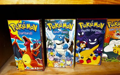 5 Vintage Pokemon VHS Lot (1 sealed) Charizard, Gengar, Blastoise, etc.