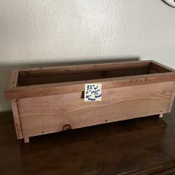 REDUCED!Nice Indoor Outdoor Planter Box Solid Redwood, Clear Coated