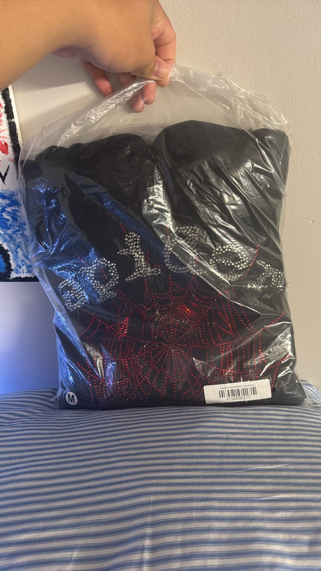 Sp5der Rhinestone OG Web V2 Hoodie