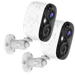 Security Cameras Wireless Outdoor,2K Indoor WiFi Wireless Cameras,