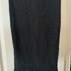 Black Sparkle Pencil Skirt