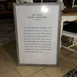 The Night Before Christmas 26x38 Large Frame 
