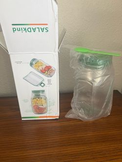 SaladKind Leakproof Salad Jar Container