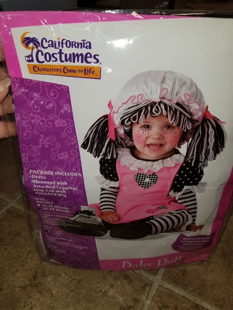 Baby doll costume 18 to 24 months costume