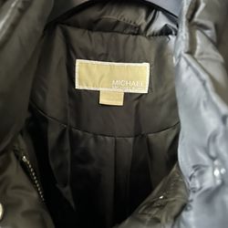 Michael Kors Faux-Fur-Trim Hooded Puffer Coat Belted