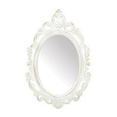 ANTIQUED WHITE WALL MIRROR 