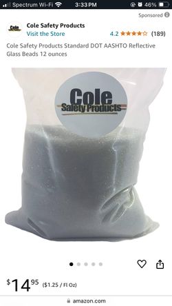Reflective Glass Beads, 12 Oz
