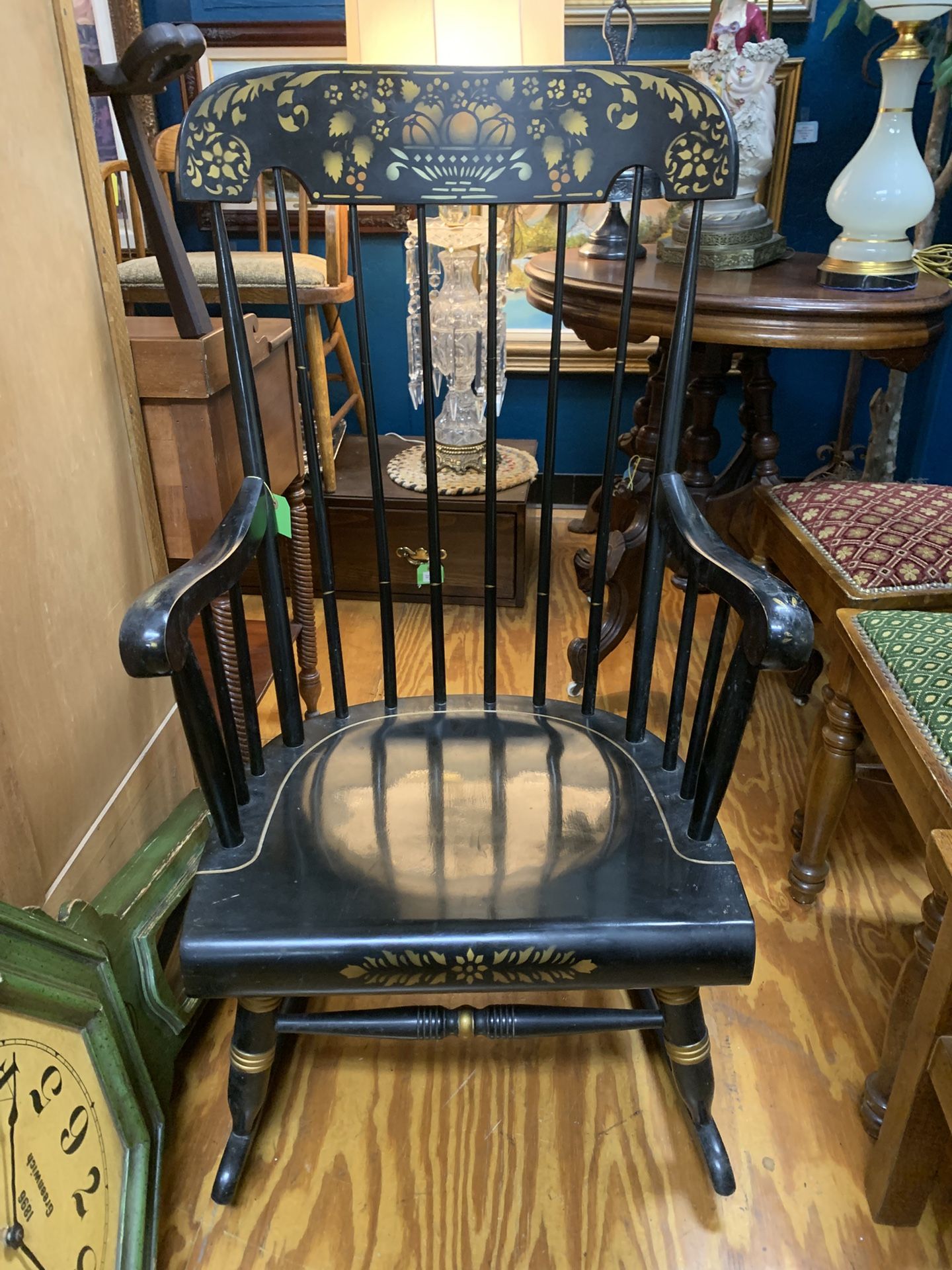 Vintage Black Rocking Chair 
