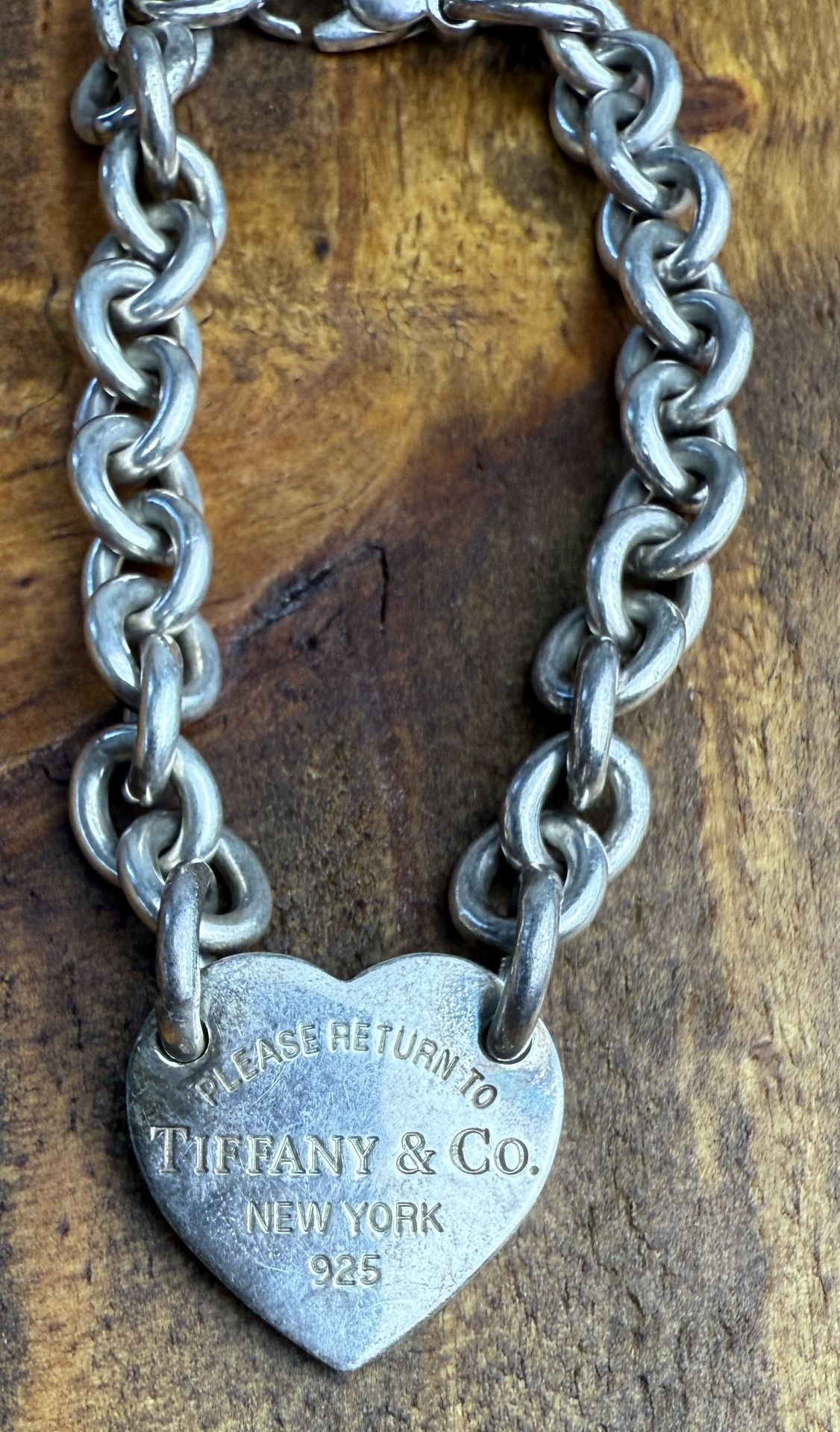 Tiffany & Co Sterling Silver Heart Tag Bracelet