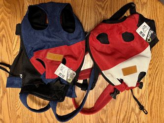 New with tags.  Cat front carriers   Blue Large & Red Med