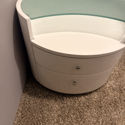 Dresser with mirror and side table