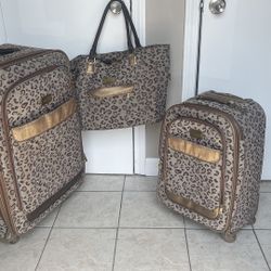 Jennifer Lopez Cheetah Luggage Set