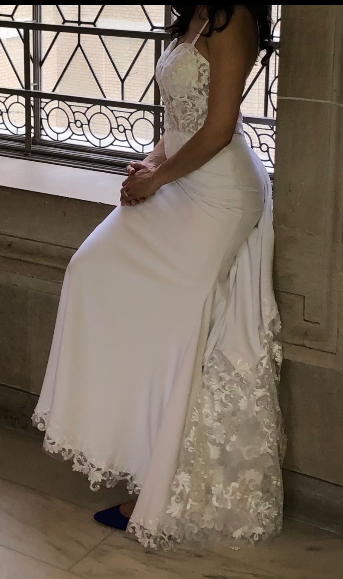 Long White Wedding Dress - size 2/3