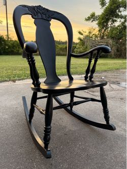 Black Queen Anne Arm Chair