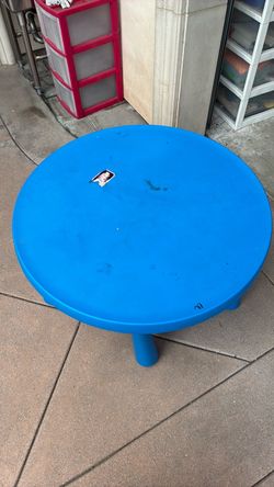 ikea blue table for kids