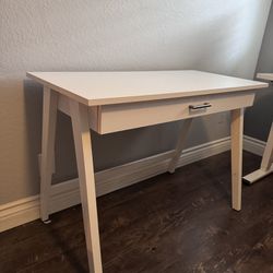 White sturdy office desk with built-in drawer (Originally $130)