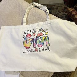 Just 5 Canvas Tote Left.. All New  And With A Small Bag Inside …$15.00 EA. Firm