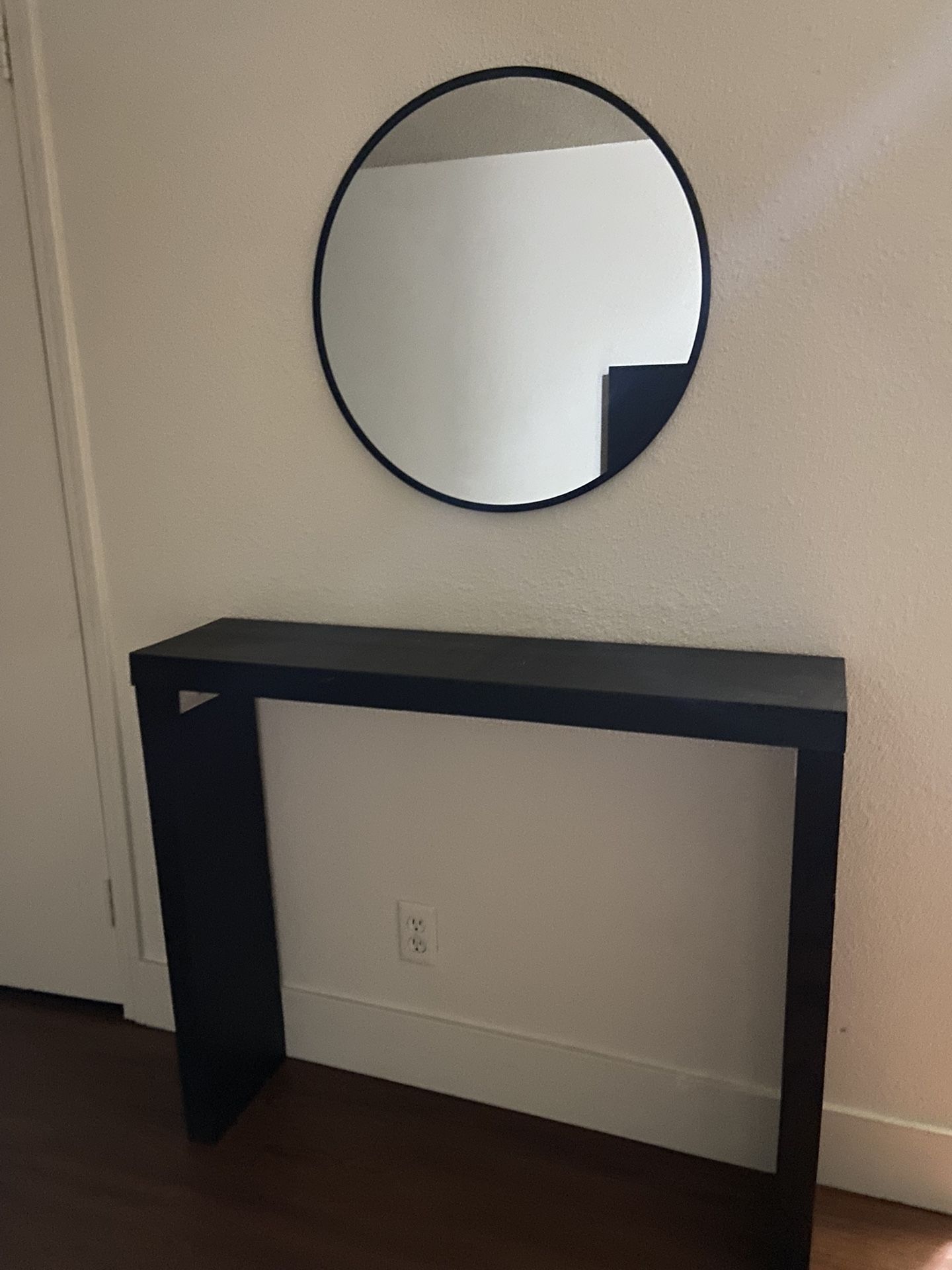 Hallway Table And Mirrors And Floating Shelf’s $30