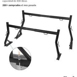 Estante para camión sin perforación, estante extensible de acero resistente, apto para cama de camión de 52 a 71 pulgadas de ancho, capacidad de 800 l