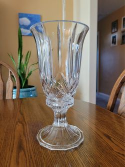 Princess House Led Crystal Hurricane Candle Lamp