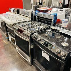 NEW STOVE MICROWAVE WASHER DRYER AND MORE