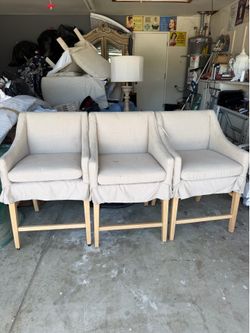 3 patio barstool chairs