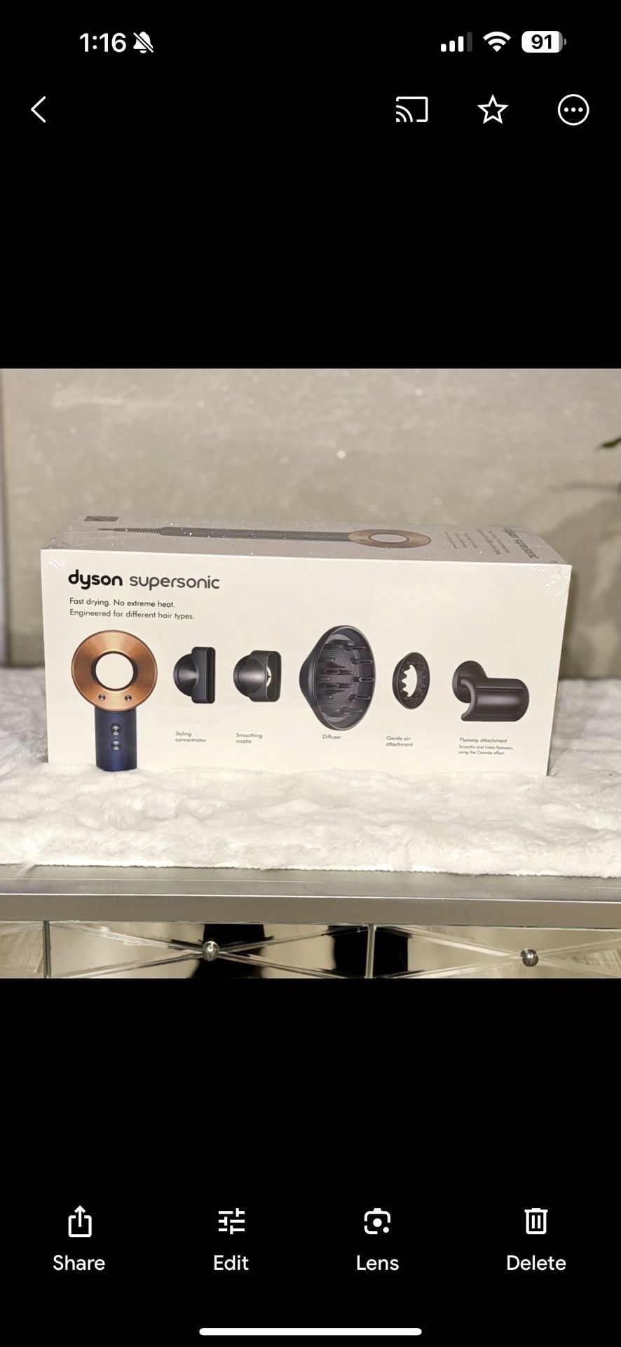 Dyson Supersonic Hair Dryer (Blue/Rich Copper) Special Edition BRAND NEW & SEALED!