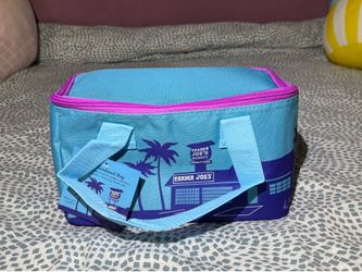 Trader Joe's Limited Edition Mini Insulated Cooler Bag - Cyan & Royal Blue Storefront