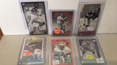 Six Deion sanders cards