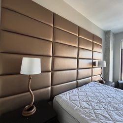 Vant Panels Headboard Mary Layout - 120" X 69" Metallic / Gold