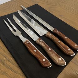 Vintage Regent Swords Japan Lightning Edge Knives VERY GOOD+ REAL NICE 4 Piece