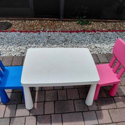 Ikea kids table and two chairs