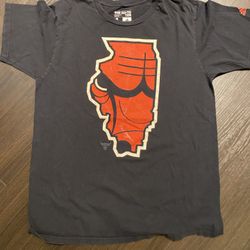 Adidas Chicago Bulls Black T Shirt Large